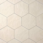 Load image into Gallery viewer, San Fran Tan White Hexagon Ceramic Wall Tile Tilezz 
