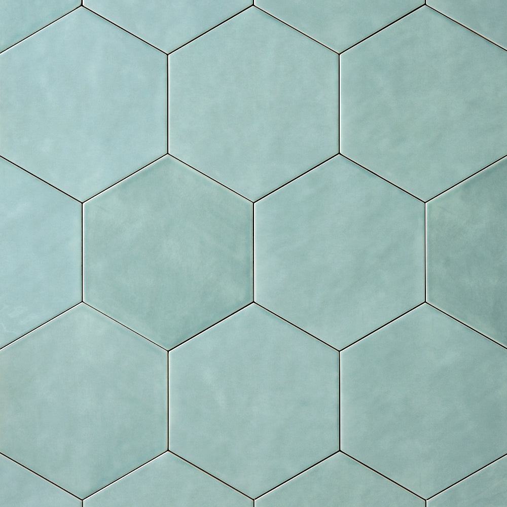 San Fran Aqua Hexagon Ceramic Wall Tile Tilezz 
