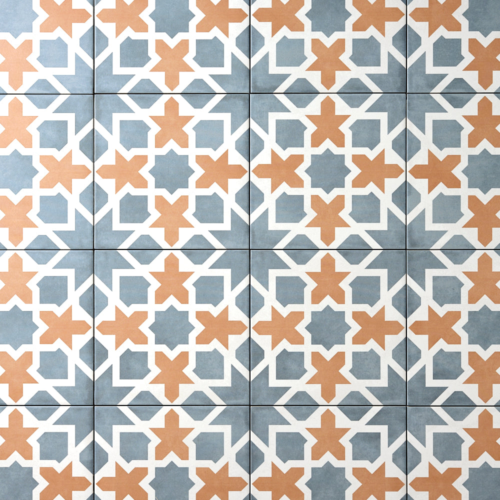 Encaustic Look San Fran Lorraine 8x8 Porcelain Floor Tile Tilezz 