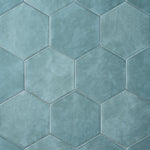 Load image into Gallery viewer, San Fran Volga Blue Hexagon Ceramic Wall Tile Tilezz 
