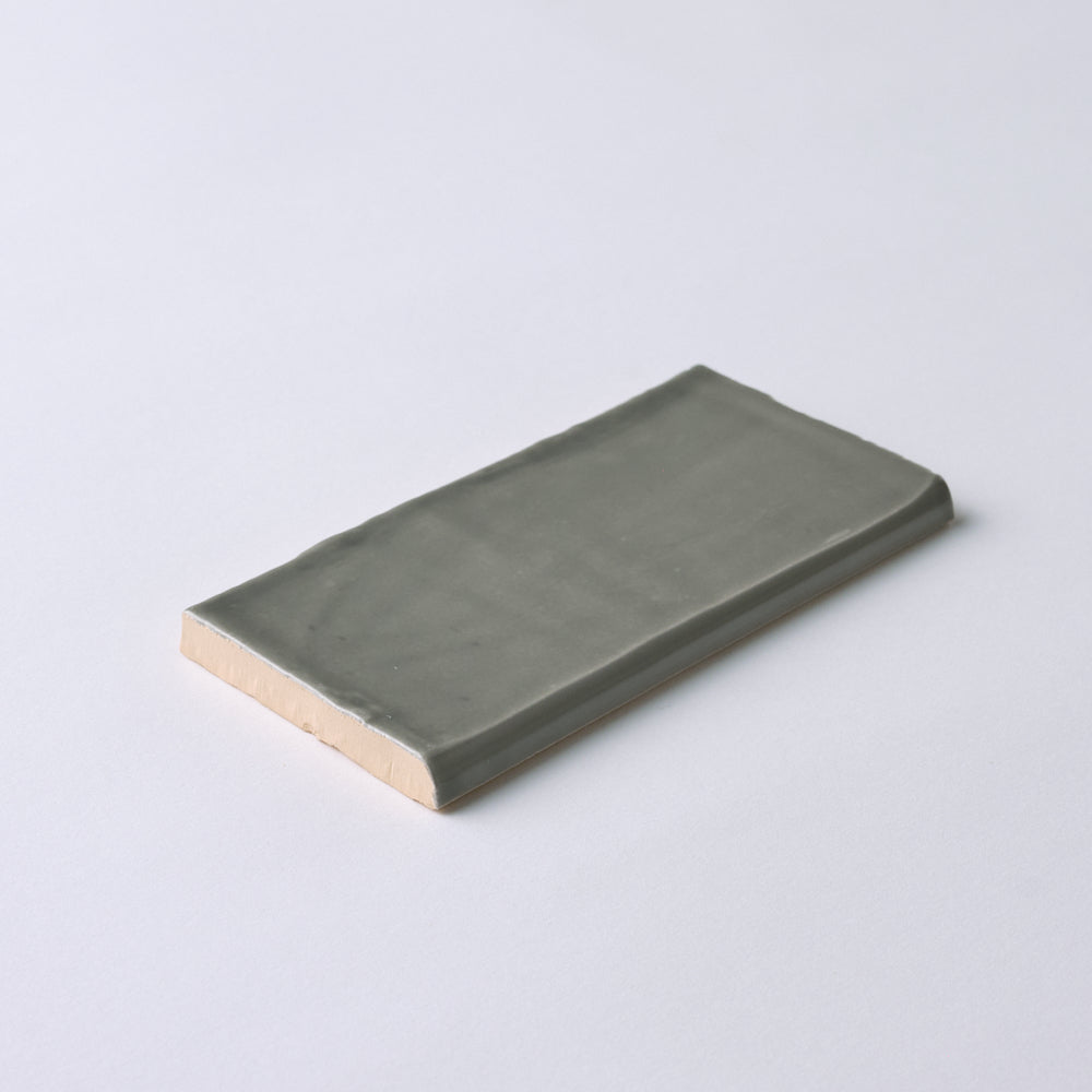 St. Lucia Gris 2.5 x 5 Bullnose Ceramic Tile Glossy Tilezz 