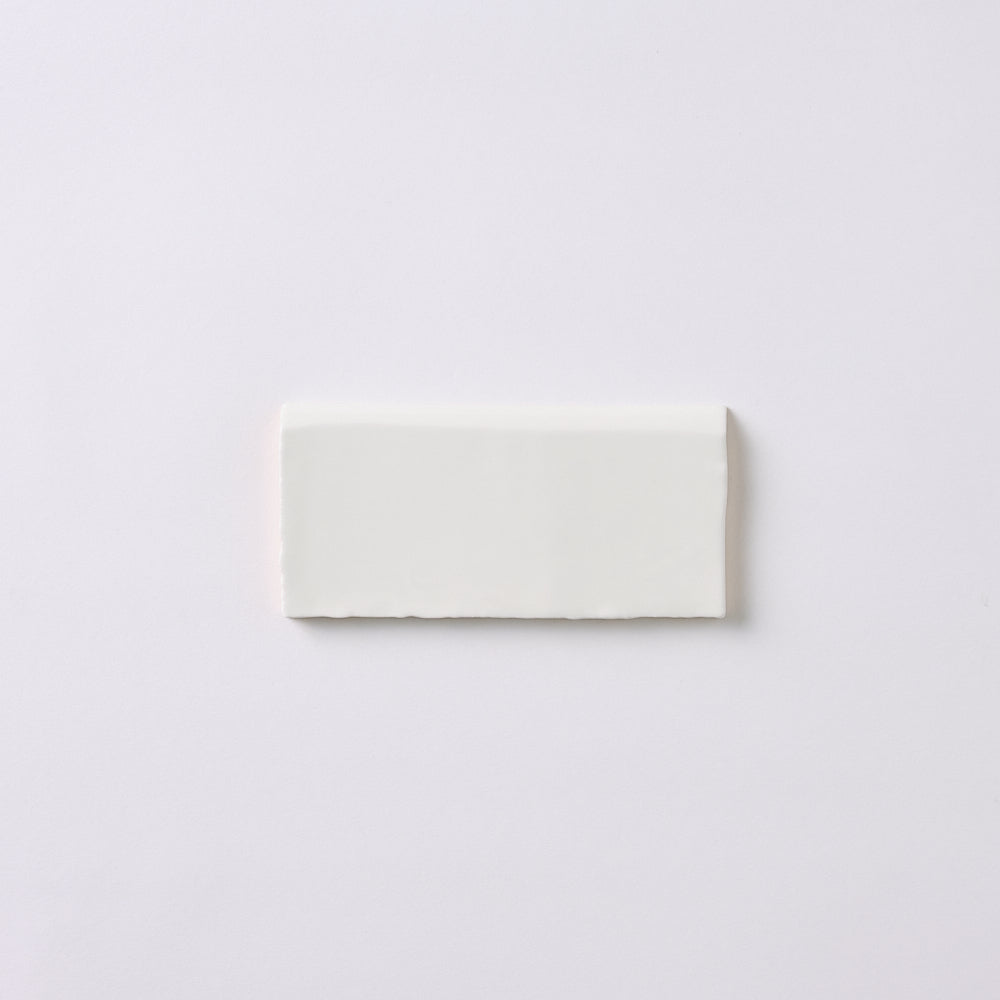 St Lucia Blanco 2.5 x 5 Bullnose Ceramic Tile Glossy Tilezz 
