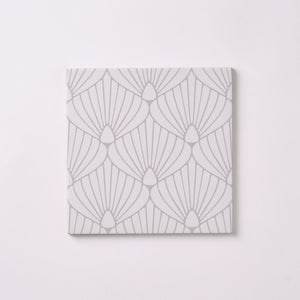 Encaustic Look Eiffel Shell White / Lavender 8x8 Porcelain Tile Tilezz 