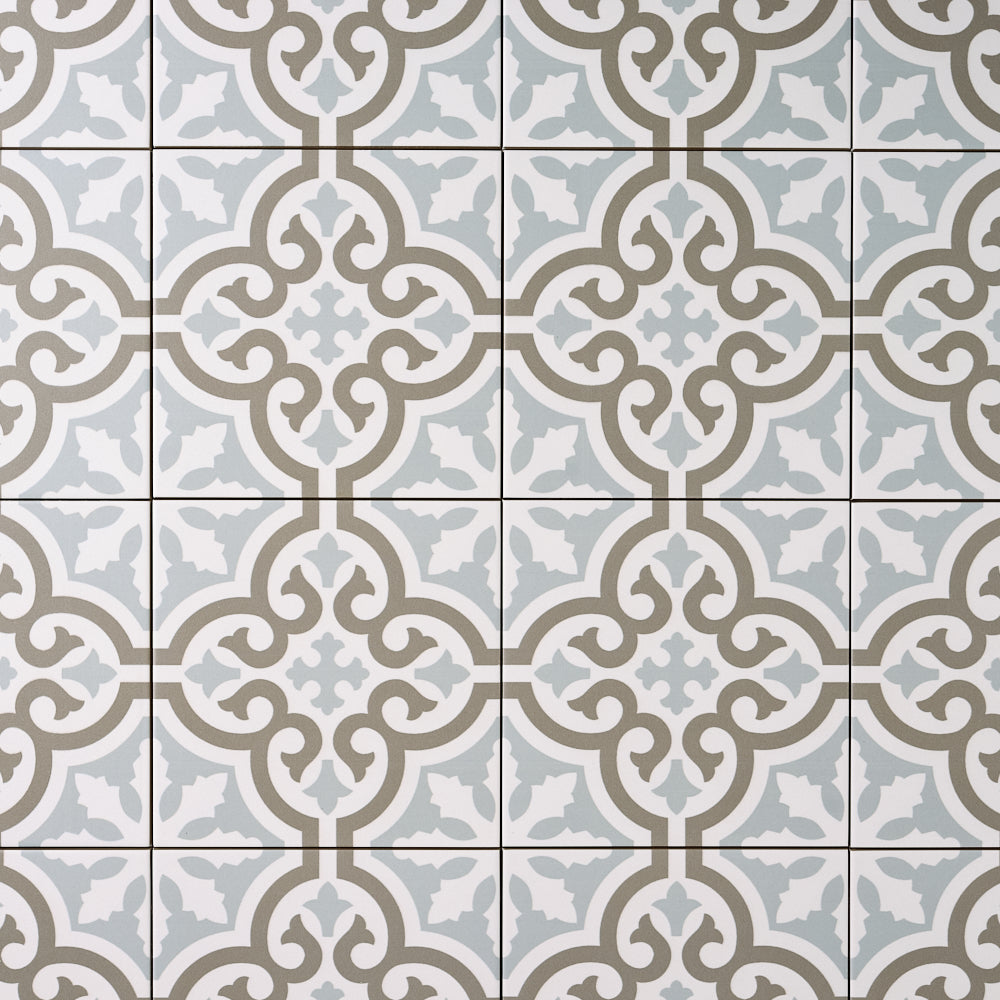 Encaustic Look Marrakech Fleur 8x8 Porcelain Tile Tilezz 