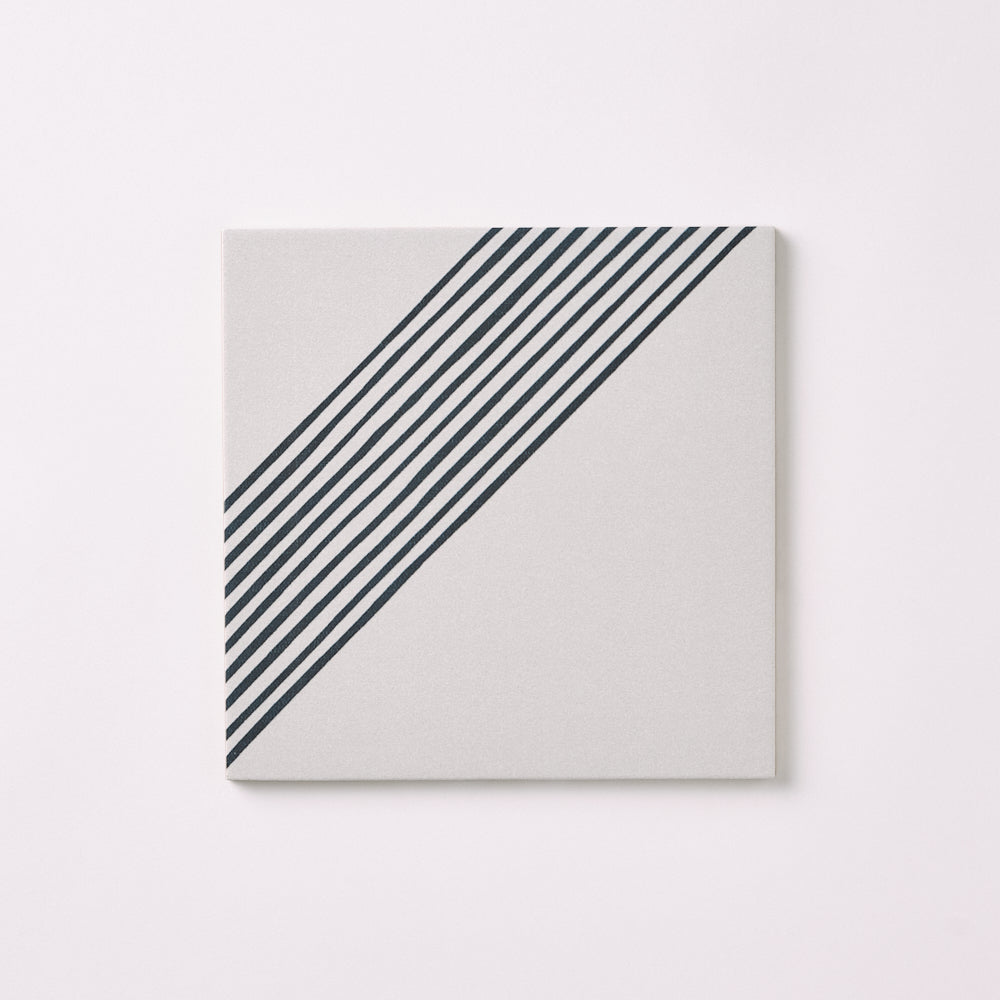 Encaustic Look Belize White Lines 8x8 Porcelain Tile Tilezz 