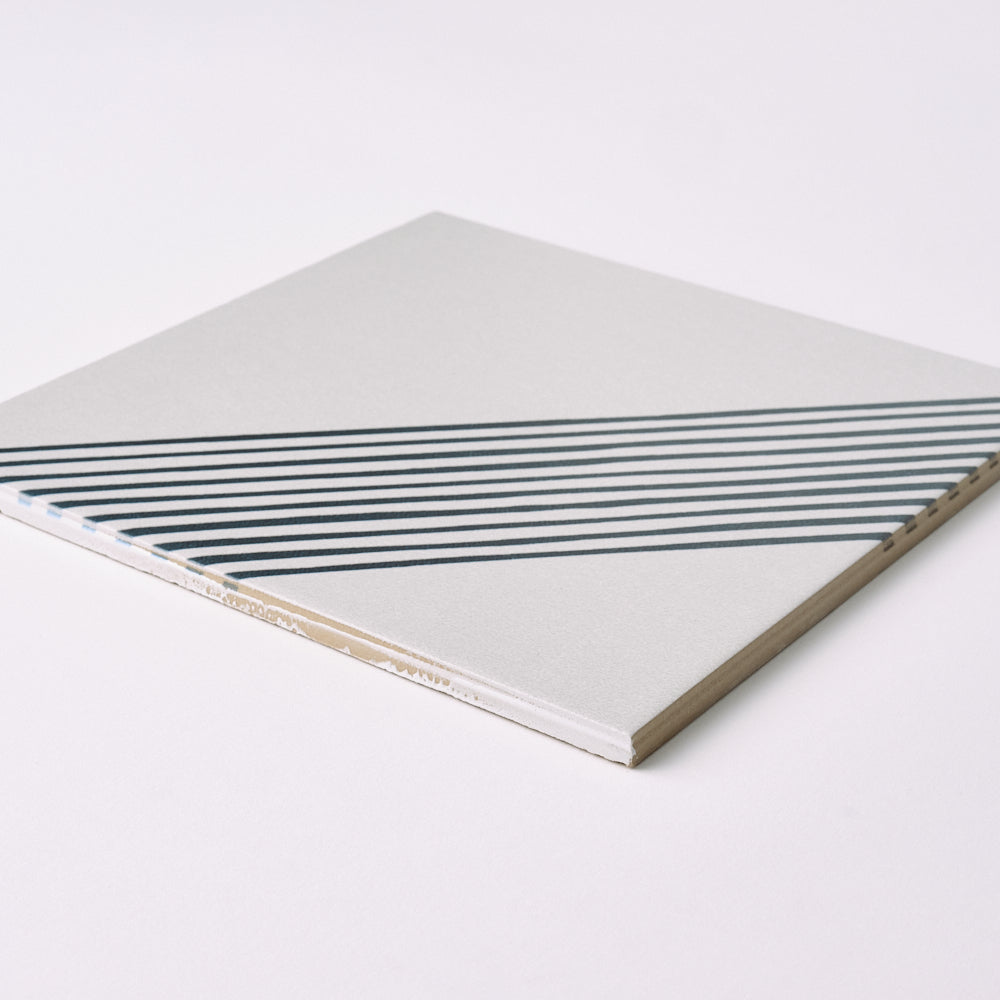 Encaustic Look Belize White Lines 8x8 Porcelain Tile Tilezz 
