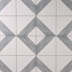 Load image into Gallery viewer, Encaustic Look Belize White Lines 8x8 Porcelain Tile Tilezz 
