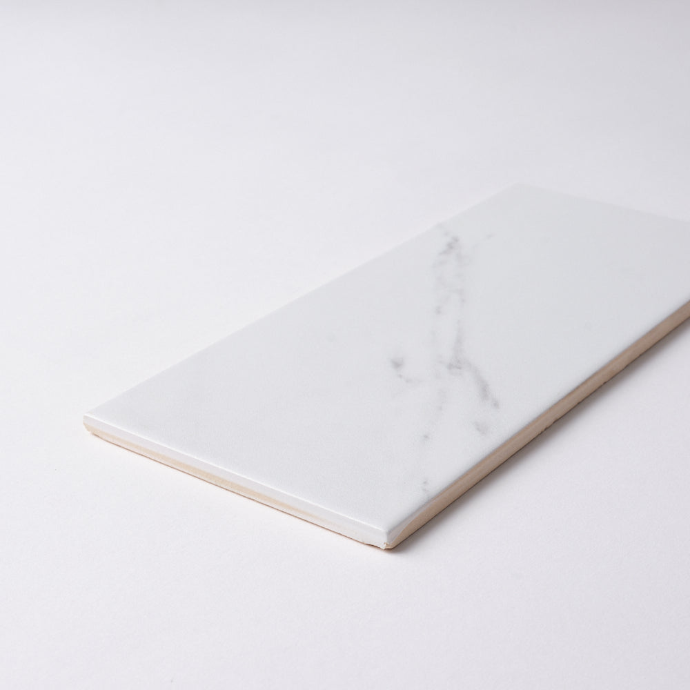 Milano Statuary White 4x10 Ceramic Tile Tilezz 
