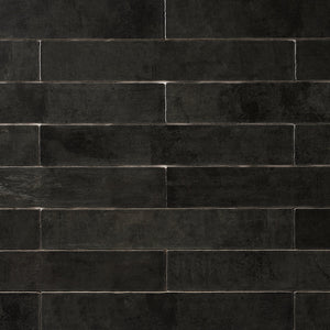 Zellige Dark Gray 2x16 Glossy Ceramic Tile Tilezz 