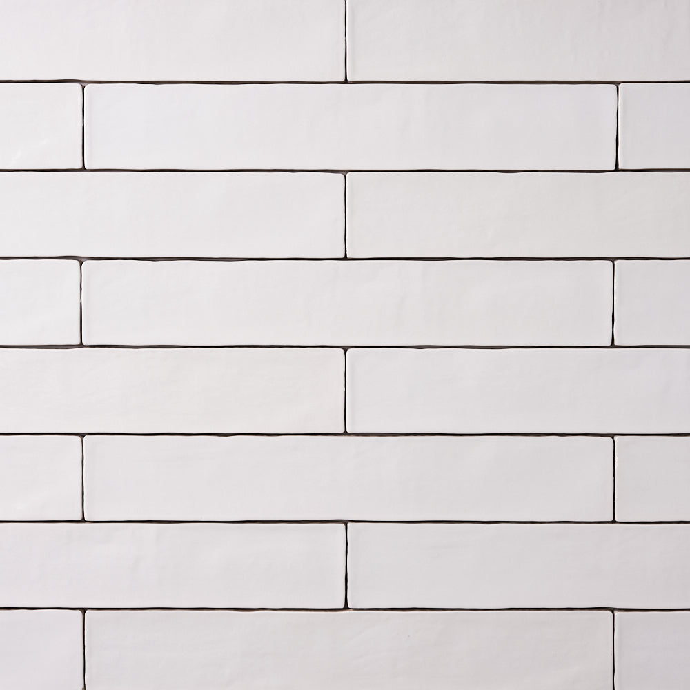 Zellige White 2x16 Glossy Ceramic Tile Tilezz 