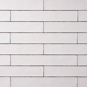 Zellige White 2x16 Glossy Ceramic Tile Tilezz 