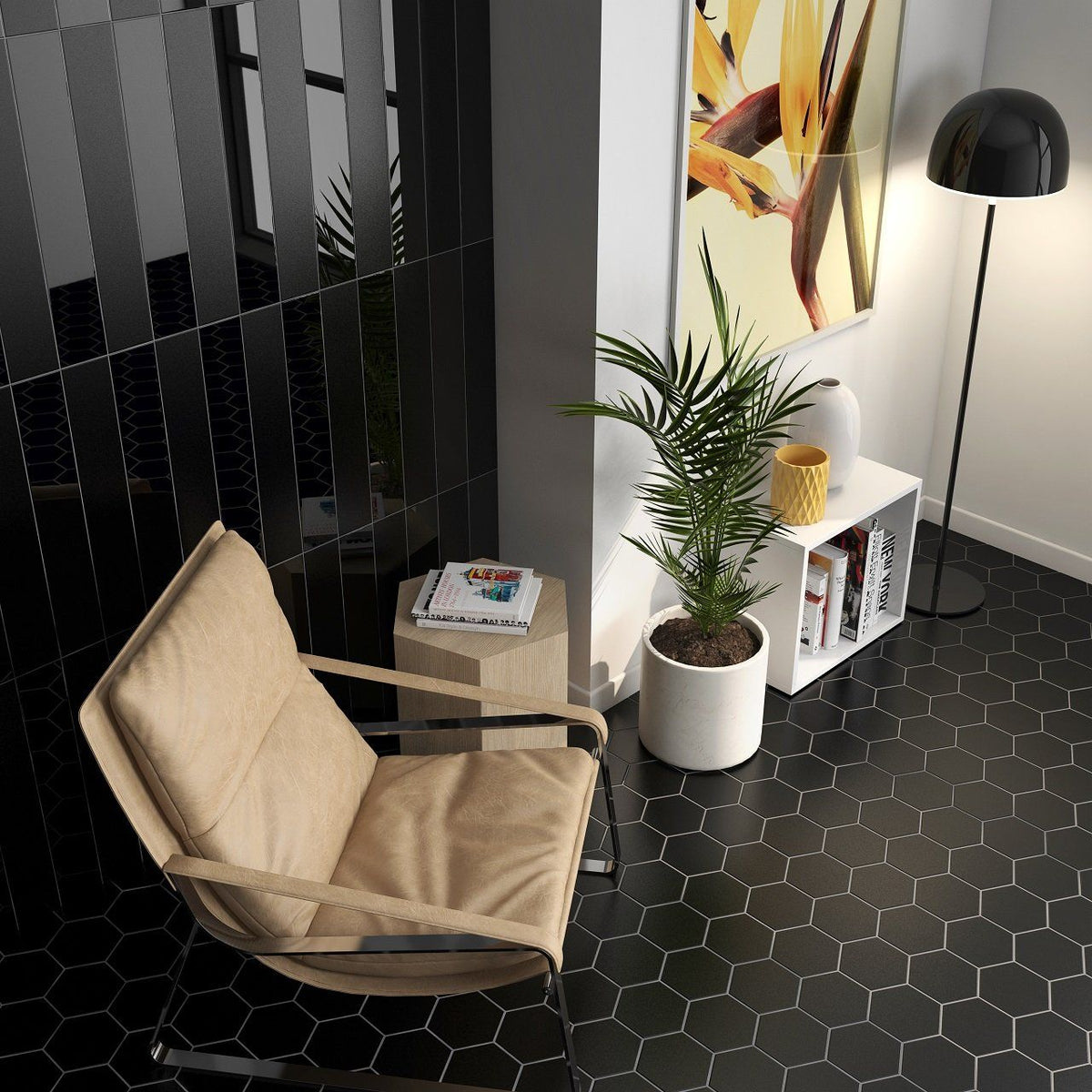 Venice Black 2x10 Ceramic Tile Tilezz 