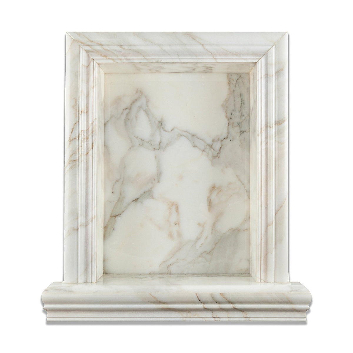 Calacatta Gold Marble Hand-Made Shampoo Niche / Shelf - Large Bath Accessories Tilezz 