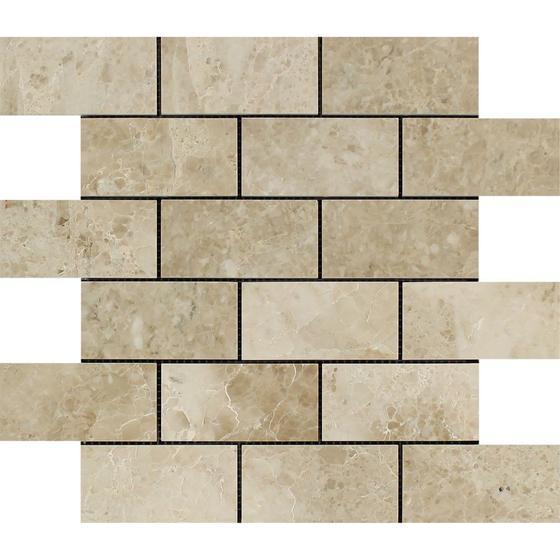 Cappuccino 2x4 Brick Polished Marble Mosaic Tile Stone Tilezz 