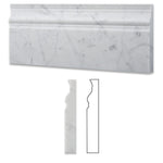Load image into Gallery viewer, Carrara White Marble 5X12 Baseboard Molding Polished/Honed Stone Tilezz 
