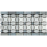 Load image into Gallery viewer, Beaufort Thassos + White Carrara + Blue Marble Border Stone Tilezz 
