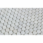 Load image into Gallery viewer, Carrara White Penny Round Mosaic Polished /Honed Stone Tilezz 

