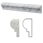 Load image into Gallery viewer, Carrara White Chair Rail Molding Polished/Honed Stone Tilezz 
