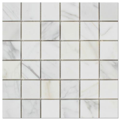Calacatta Gold 2x2 Marble Mosaic Tile Polished / Honed Stone Tilezz 