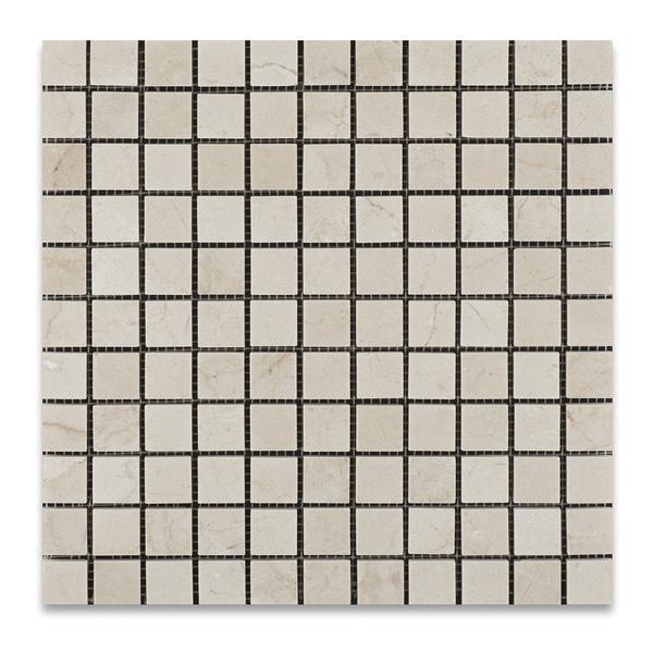 Crema Marfil 1x1 Polished Mosaic Tile Stone Tilezz 