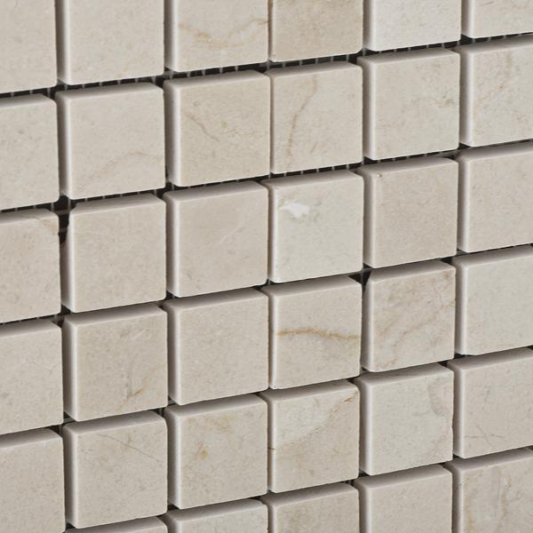 Crema Marfil 1x1 Polished Mosaic Tile Stone Tilezz 