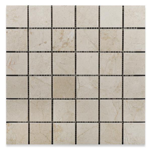 Crema Marfil 2x2 Polished Mosaic Tile Stone Tilezz 