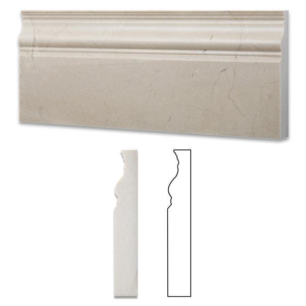 Dune Silk Baseboard Molding Polished/Honed Sample – Tilezz