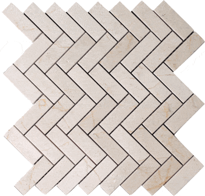 Crema Marfil 1x3 Herringbone Mosaic Tile Polished Stone Tilezz 