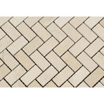 Load image into Gallery viewer, Crema Marfil Polished 1x2 Herringbone Mosaic Tile Stone Tilezz 
