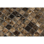 Load image into Gallery viewer, Emperador Dark 1x1 Polished Mosaic Tile Stone Tilezz 
