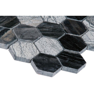 Henley 2" Hexagon Multi Finish Marble Mosaic Tilezz 