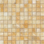 Load image into Gallery viewer, Honey Onyx 1x1 Mosaic Polished Stone Tilezz 

