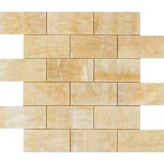Load image into Gallery viewer, Honey Onyx 2x4 Brick Mosaic Polished Stone Tilezz 

