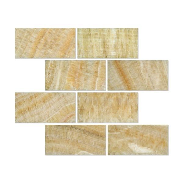 Honey Onyx 3x6 Subway Tile Polished Stone Tilezz 