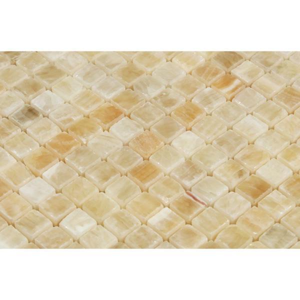 Honey Onyx 5/8x5/8 Mosaic Polished Stone Tilezz 