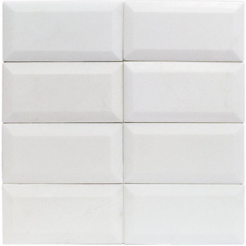 Thassos 3x6 Beveled Subway Tile Polished/Honed Stone Tilezz 