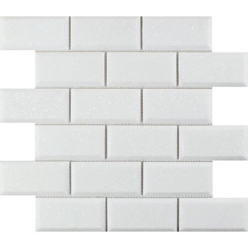 Thassos 2x4 Beveled Marble Subway Tile Tilezz 