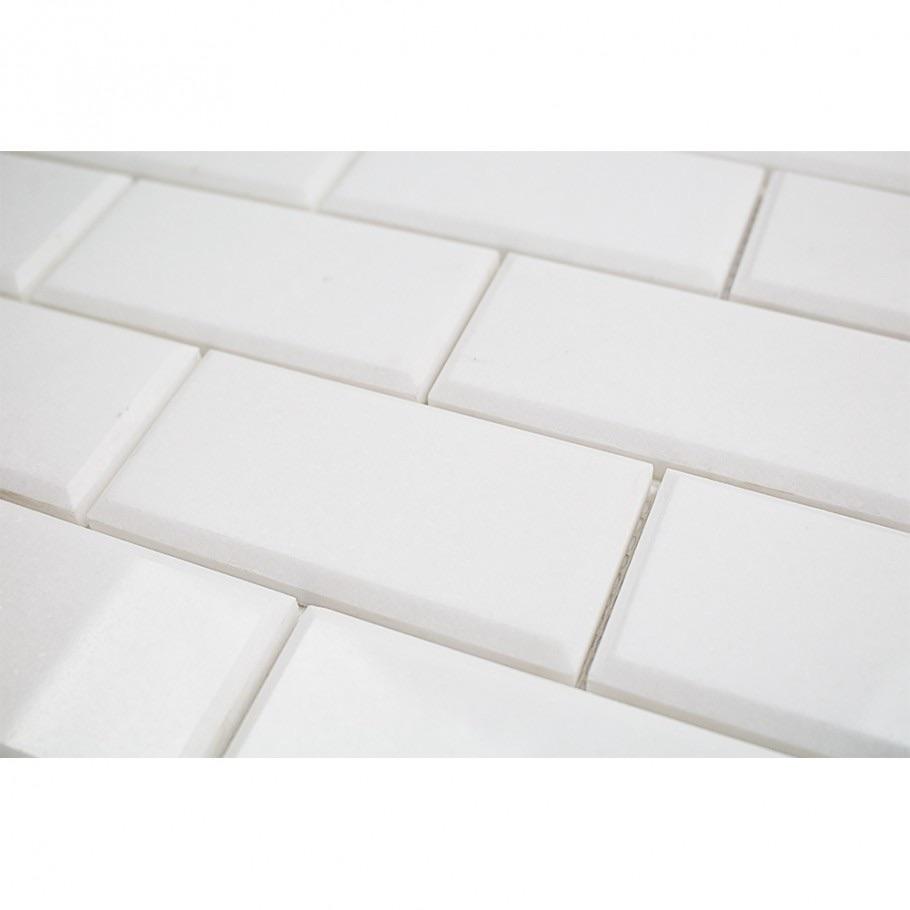 Thassos 2x4 Beveled Marble Subway Tile Tilezz 