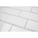 Load image into Gallery viewer, Thassos 2x4 Beveled Marble Subway Tile Tilezz 
