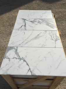 Statuario White 12x24 Polished Marble Field Tile Stone Tilezz 