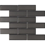 Load image into Gallery viewer, Metallic Gray 2x6 Beveled Glass Subway Tile Tilezz 
