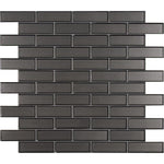 Load image into Gallery viewer, Metallic Gray 2x6 Beveled Glass Subway Tile Tilezz 
