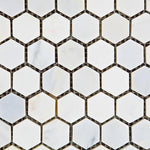 Load image into Gallery viewer, Calacatta Cressa Hexagon 1&quot; (Asian Statuary) Polished/Honed Stone Tilezz 
