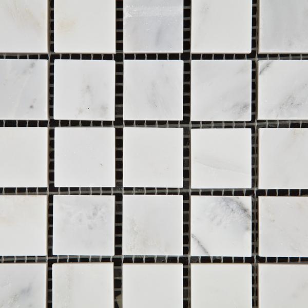 Calacatta Cressa (Asian Statuary) 1x1 Mosaic Polished/Honed Stone Tilezz 