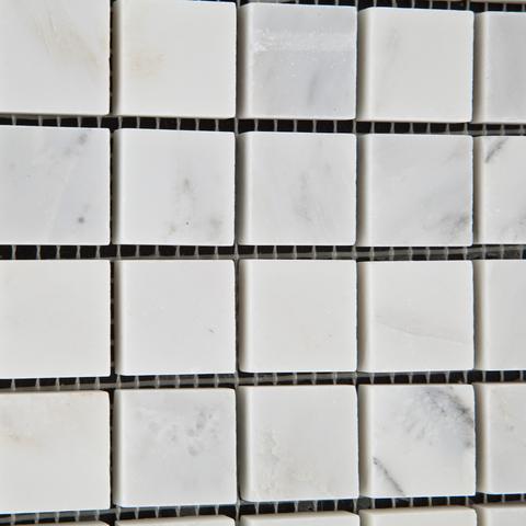 Calacatta Cressa (Asian Statuary) 1x1 Mosaic Polished/Honed Stone Tilezz 