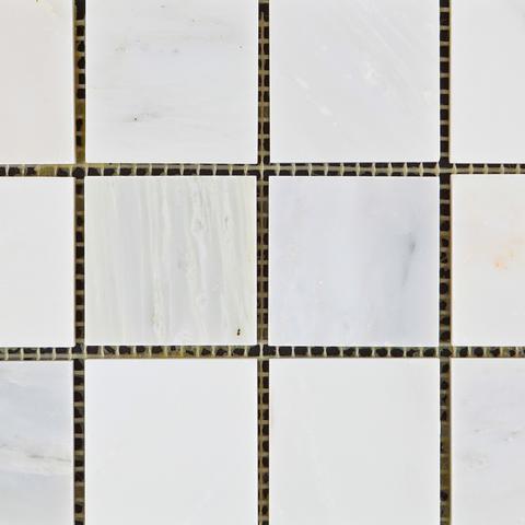 Calacatta Cressa (Asian Statuary) 2x2 Mosaic Polished/Honed Stone Tilezz 