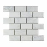 Load image into Gallery viewer, Calacatta Cressa (Asian Statuary)2x4 Beveled Mosaic Polished/Honed Stone Tilezz 

