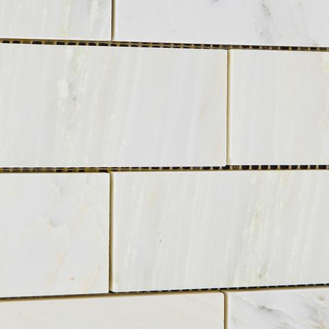 Calacatta Cressa (Asian Statuary) 2x4 Subway Marble Stone Tilezz 
