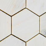 Load image into Gallery viewer, Calacatta Cressa Hexagon (Asian Statuary) 3&quot; Polished/Honed Stone Tilezz 
