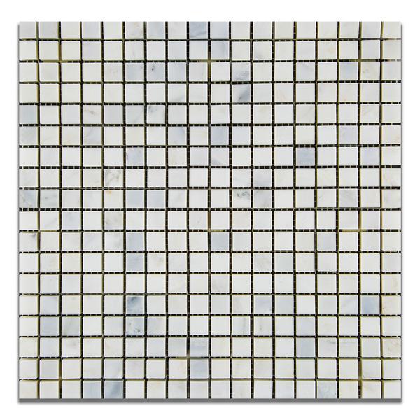 Calacatta Cressa (Asian Statuary) 5/8x5/8 Mosaic Polished/Honed Stone Tilezz 